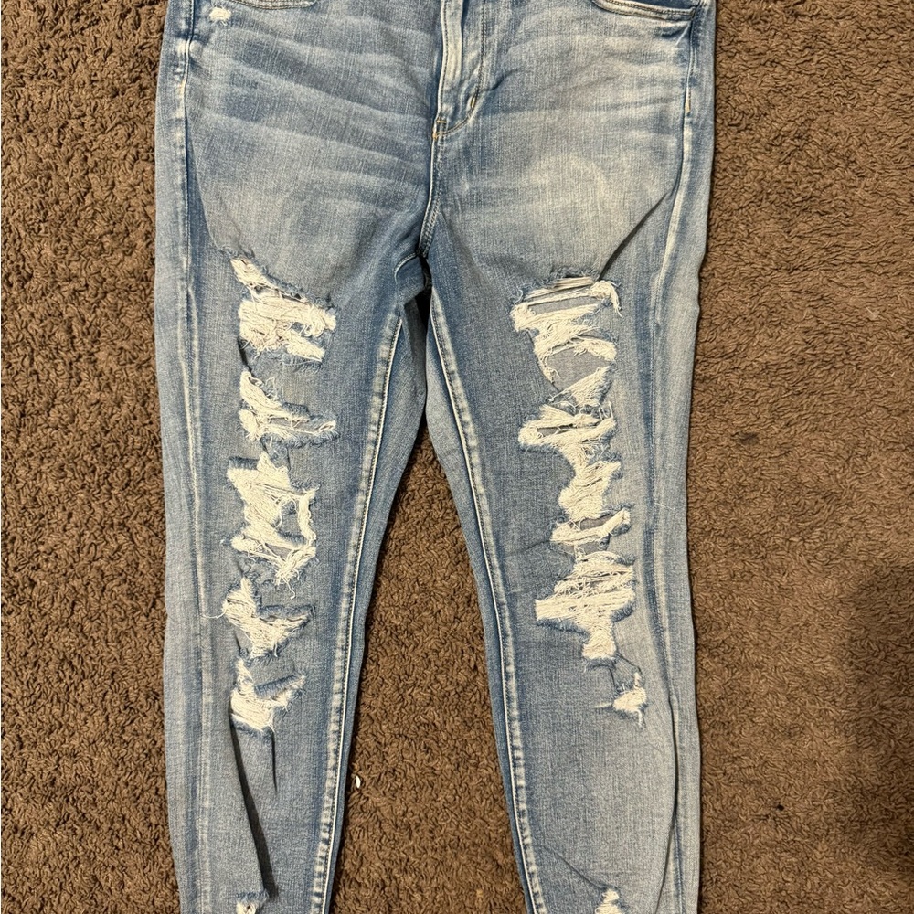 Distressed Light Blue Women's Jeans